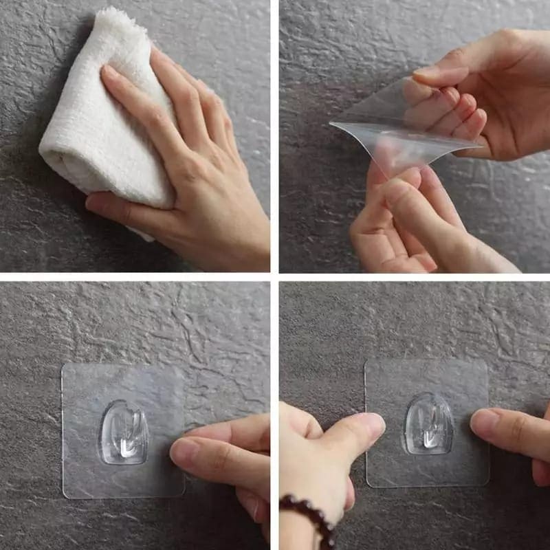 Transparent Wall Hanger, Punch-free Invisible Wall Hook, Strong Adhesive Seamless Wall Hooks Transparent Wall Hanger, Punch-free Invisible Wall Hook, Strong Adhesive Seamless Wall Hooks